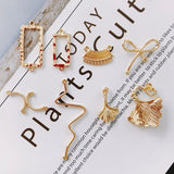 Metal Charms Pendant Eardrop Components Necklace Diy Making 8pcs