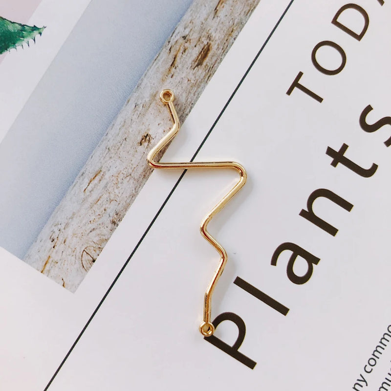 Metal Charms Pendant Eardrop Components Necklace Diy Making 8pcs