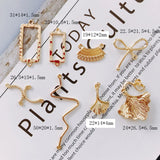 Metal Charms Pendant Eardrop Components Necklace Diy Making 8pcs