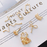 Metal Charms Pendant Eardrop Components Necklace Diy Making 8pcs