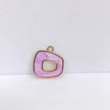 KC Resin Acrylic Metal Eardrop Charms Jewelry Diy Material 6pcs