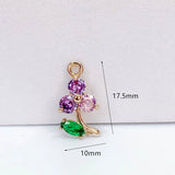 KC Rhinestone Eardrop Crystal Flower Pendant Charms Necklace Earring Accessories