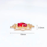 Crystal Rectangle Pendant Charms Necklace Earring Accessories