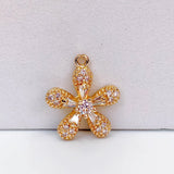 Rhine Flower Eardrop Crystal Pendant Charms Jewelry DIY Material 4pcs
