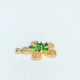 Rhine Flower Eardrop Crystal Pendant Charms Jewelry DIY Material 4pcs