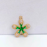Rhine Flower Eardrop Crystal Pendant Charms Jewelry DIY Material 4pcs