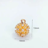 KC Rhinestone Round Beads Eardrop Crystal Pendant Charms Necklace Earring Access