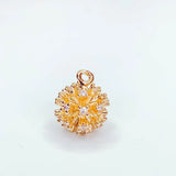 KC Rhinestone Round Beads Eardrop Crystal Pendant Charms Necklace Earring Access