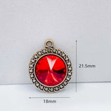 KC Rhinestone Eardrop Crystal Pendant Charms Necklace Earring DIY 6pcs