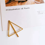 KC K Plated Triangle Eardrop Pendant Charms for DIY Jewelry 8pcs