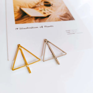 KC K Plated Triangle Eardrop Pendant Charms for DIY Jewelry 8pcs