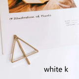 KC K Plated Triangle Eardrop Pendant Charms for DIY Jewelry 8pcs
