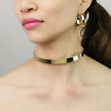 10MM Metal Torques Choker Necklaces Cuff Collar Vintage Minimalism Gift