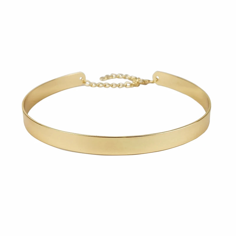 10MM Metal Torques Choker Necklaces Cuff Collar Vintage Minimalism Gift