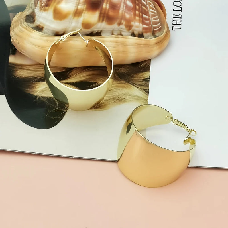 Exaggerated Chunky Big Hoop Earrings for Women