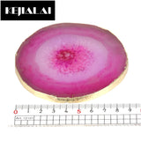 Glass Slice Coaster Cup Mug Holder Druzy Quartz Geode