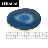 Glass Slice Coaster Cup Mug Holder Druzy Quartz Geode