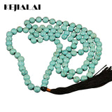 Bohemian 108 Stone Beads Tassel Necklace