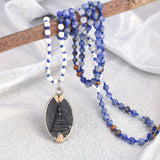 Buddha Pendant Necklace Beads Strand Boho Charm Chain Funny Friendship