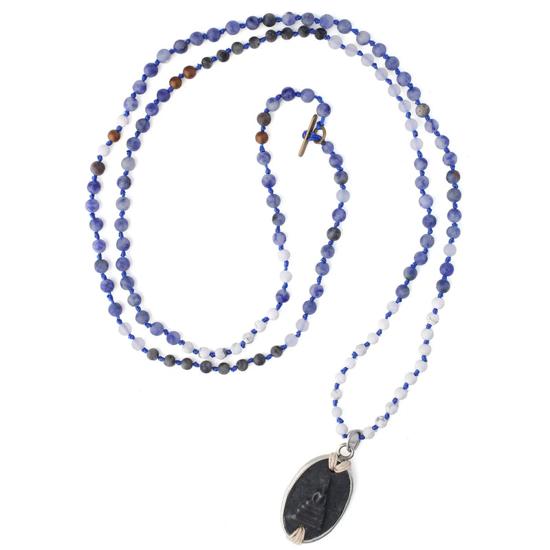 Buddha Pendant Necklace Beads Strand Boho Charm Chain Funny Friendship