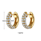 CZ Huggie Earrings for Women Zircon Hoop Earrings