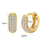 CZ Huggie Earrings for Women Zircon Hoop Earrings