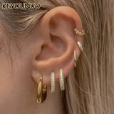 CZ Hoop Earrings For Women Zircon Cartilage Small Earrings