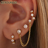 CZ Zircon Hoop Earrings for Women