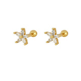 Zircon Ear Stud Earrings For Women Tragus Cartilage Piercing Earring