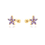 Zircon Ear Stud Earrings For Women Tragus Cartilage Piercing Earring