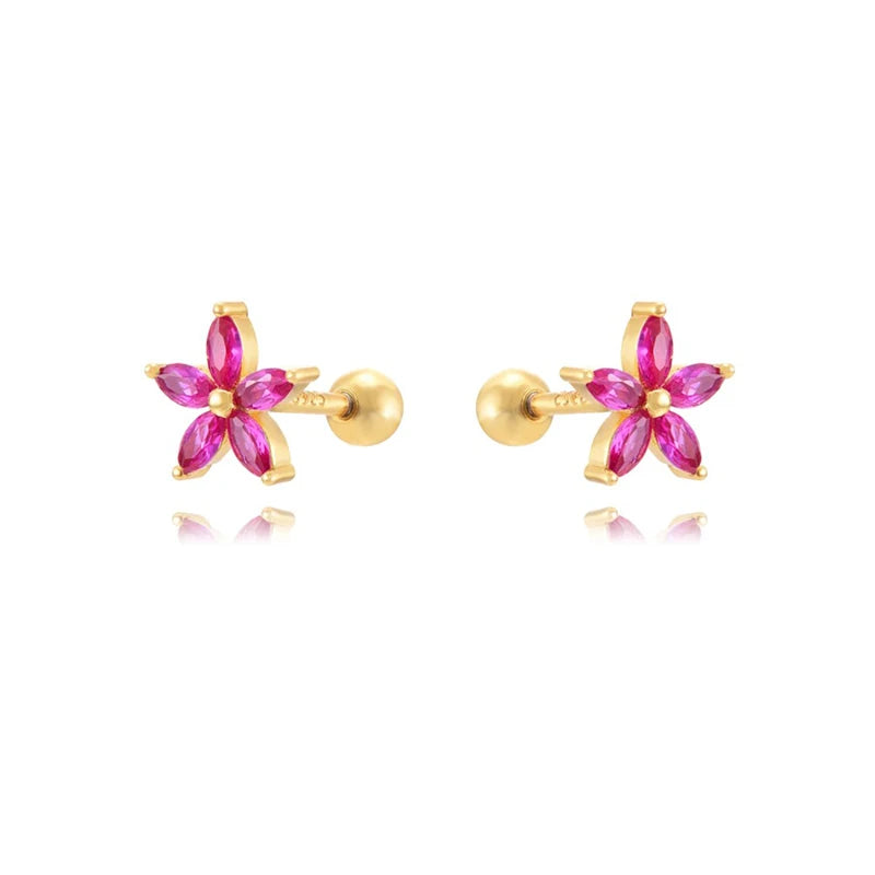 Zircon Ear Stud Earrings For Women Tragus Cartilage Piercing Earring