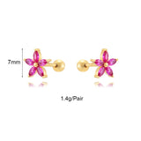 Zircon Ear Stud Earrings For Women Tragus Cartilage Piercing Earring