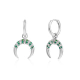 Zircon Drop Hoop Earrings Party Wedding Jewelry