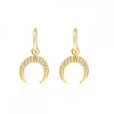 Zircon Drop Hoop Earrings Party Wedding Jewelry