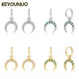 Zircon Drop Hoop Earrings Party Wedding Jewelry