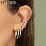 Heart Star Hoop Earrings Snake Ear Cuffs Zircon Drop Stud Earring
