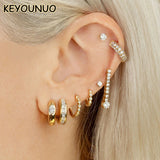 Heart Star Hoop Earrings Snake Ear Cuffs Zircon Drop Stud Earring