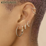 Heart Star Hoop Earrings Snake Ear Cuffs Zircon Drop Stud Earring