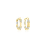 Silver Earcuffs CZ Stud Earrings Zircon Hoop Jewelry