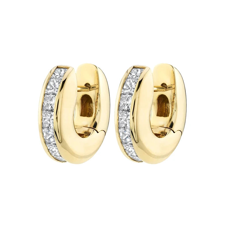 Silver Hoop Earrings Zircon Earring Wedding Party Jewelry Wholesales
