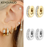 Silver Hoop Earrings Zircon Earring Wedding Party Jewelry Wholesales