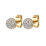Silver Rainbow Zircon Stud Earrings For Women CZ Ball Colorful Earring