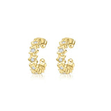Silver Zircon Star Ear Cuff Earrings Tassel Chain Threaders for Women