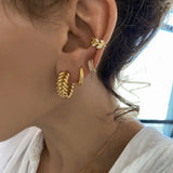 Smooth Big Hoop Earrings Women's Party Wedding Jewelry
