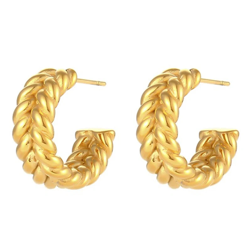 Smooth Big Hoop Earrings Women's Party Wedding Jewelry