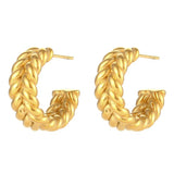 Smooth Big Hoop Earrings Women's Party Wedding Jewelry