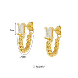 Zircon Chain Drop Earring Women's Wedding Jewelry