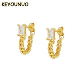 Zircon Chain Drop Earring Women's Wedding Jewelry