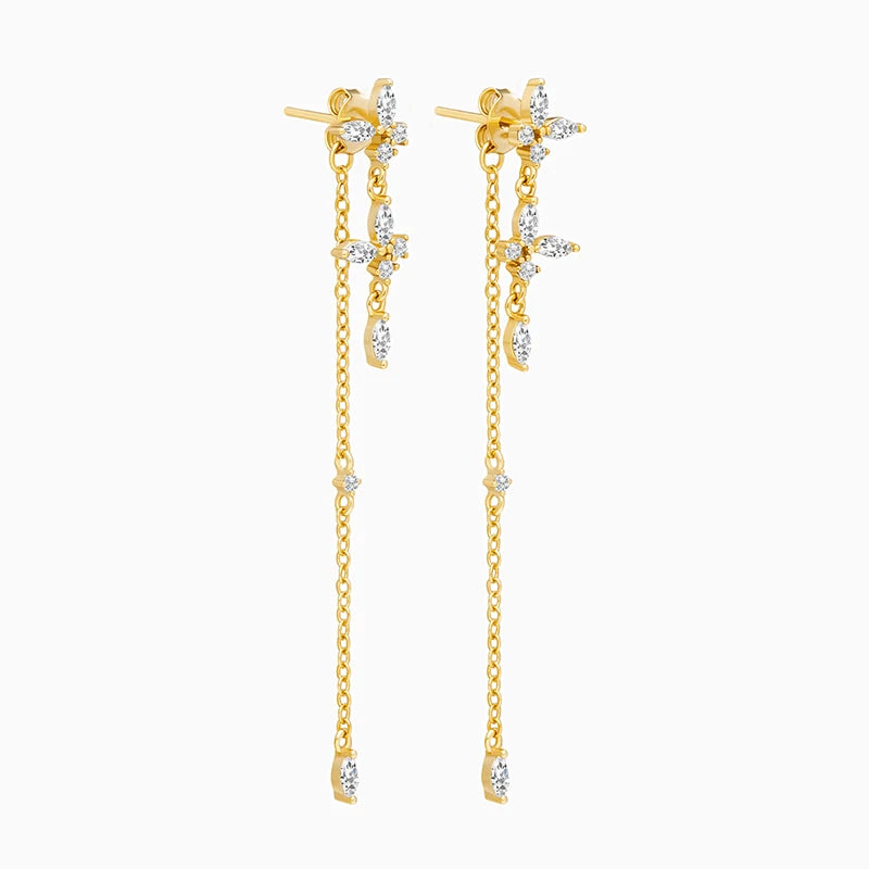 Butterfly CZ Hoop Earrings Wedding Party Jewelry
