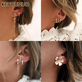 Butterfly CZ Hoop Earrings Wedding Party Jewelry